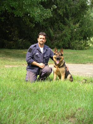 Tim Dingess and canine Lago
